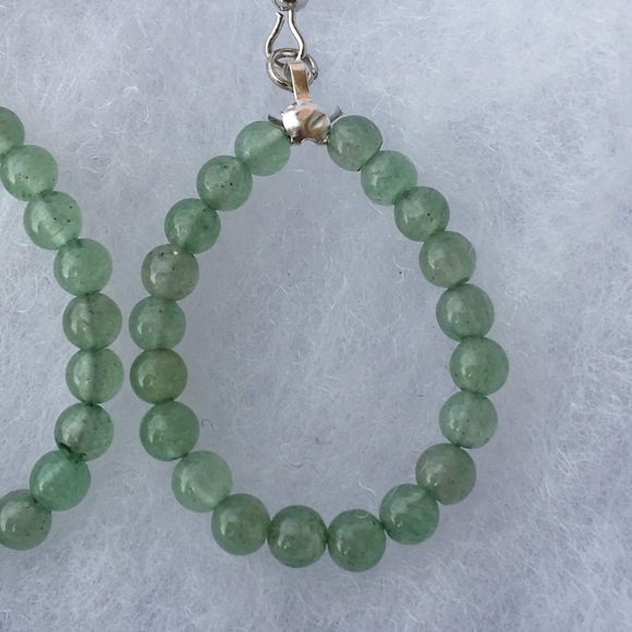Green Aventurine Hoop Earrings - Picture 5 of 8